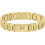 Stainless Steel Link Bracelet with Petit Piqué Pattern - 1