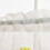 Boho sunflower embroidered voile kitchen valance one panel 4
