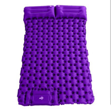 Self-inflating camping mattress purple double pad