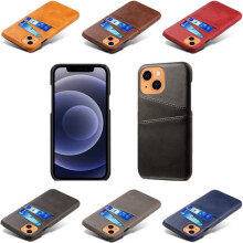 iPhone 13 card holder case with charging port cutout - Grey