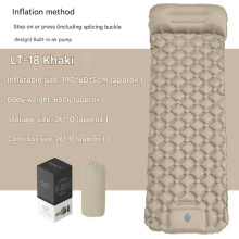 Self-Inflating Camping Mattress Orange Double 72x20x3in