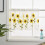 Boho sunflower embroidered voile kitchen valance one panel 7