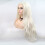 White human hair wig curly long 120g 4