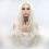 White human hair wig curly long 120g 5