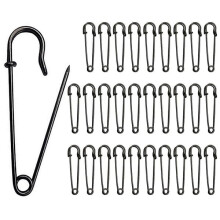 Safety Pins Heavy Duty Black 30 pcs