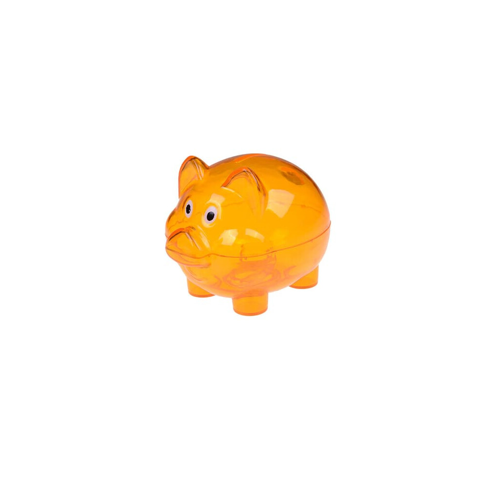 Baby plastic piggy bank orange saving box