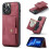 iPhone 13 Pro magnetic case with card holder red 1