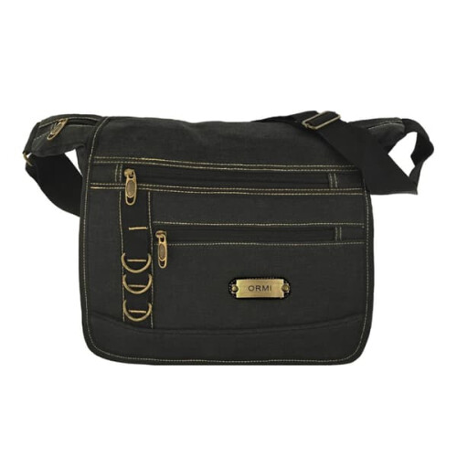 Unisex shoulder bag black one size