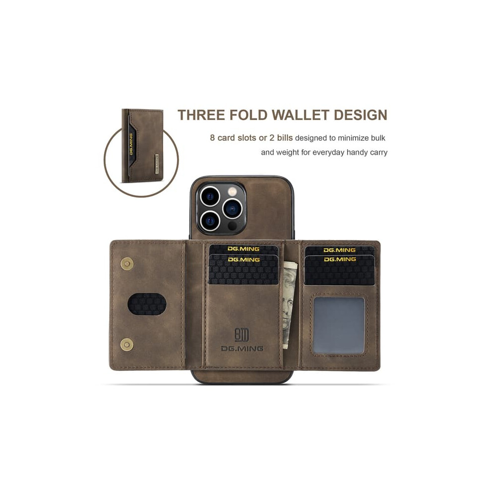 Magnetic Wallet Case For Iphone 15 Pro Max Leather Green 962029713913