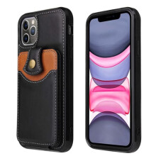 Ag luí le iPhone12Pro - Cás le Sealbhóir Cárta Dubh