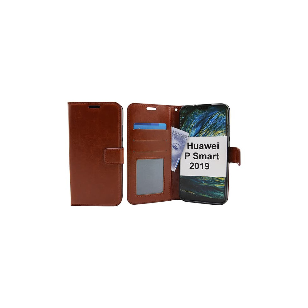 Crazy Horse Wallet For Huawei P Smart 2019 Brown 962029707363