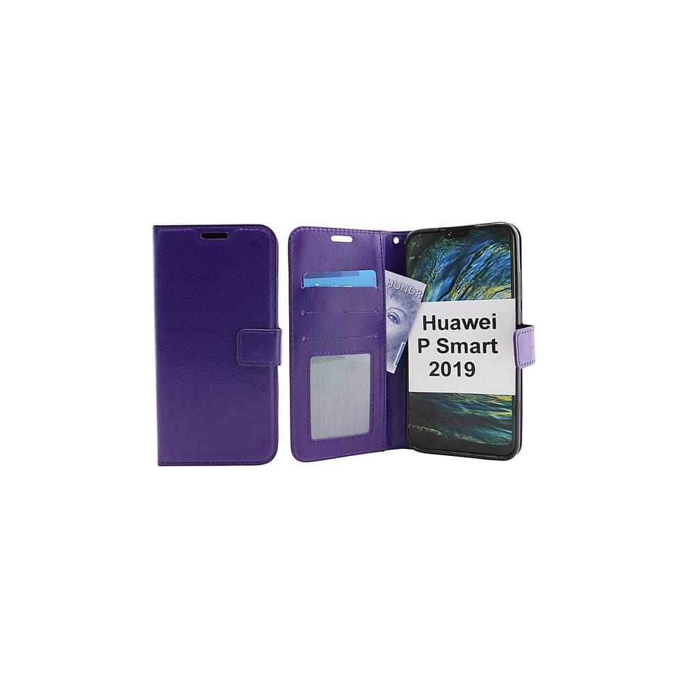Crazy Horse Wallet For Huawei P Smart 2019 Purple 962029707332