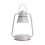 Weiße Vintage-Tischlampe mit Kerzenwärmer, Timer und 2
