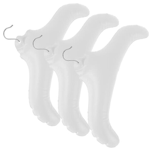 Opblaasbare kledinghangers, ruimtebesparend, wit, 44x25x0,3 cm 1