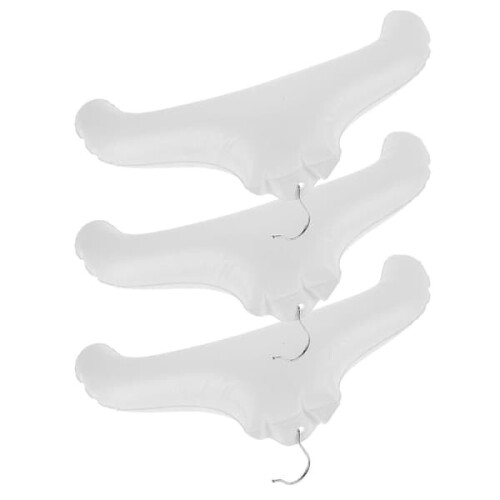 Opblaasbare kledinghangers, ruimtebesparend, wit, 44x25x0,3 cm 2
