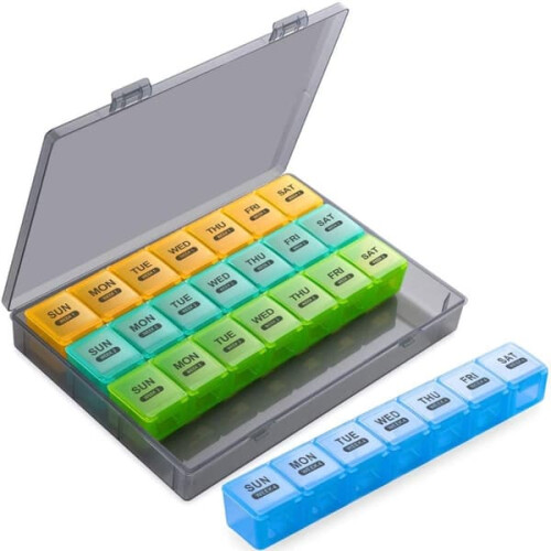 Medicine organizer for tablets monthly 2x2x2