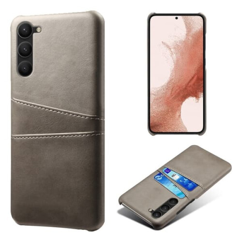 KSQ Galaxy S23 Plus case with 2 card slots grey