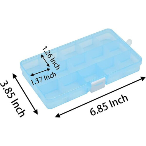 Diamond Embroidery Bead Storage Box 15-Compartment Clear 1