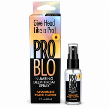 Pro Blo Numbing Deep Throat Spray – Passionate Peach – 1oz Bottle