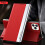 iPhone 13 case red magnetic leather flip with side window 1