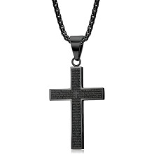 Stainless Steel Cross Necklace for Men 60cm Silver Gold