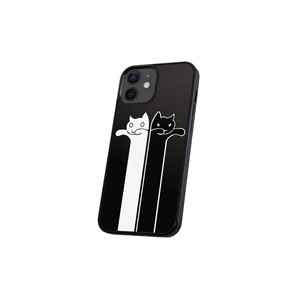 Iphone 12/12 Pro Case With Multicolor Oblong Cats Design 962029371885