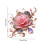 Autocolant decorativ auto cu trandafir, vinil impermeabil, 1 pachet 3