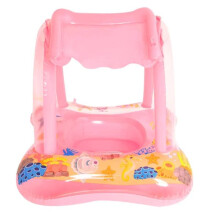 Baby swim ring with UPF 50+ sun protection, pink, for