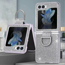 Samsung Galaxy Z Flip 6 glitter case silver slim shockproof