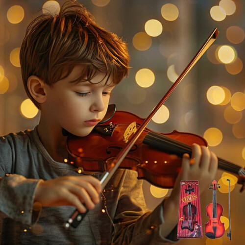 Kids' Simulated Acoustic Violin Toy with Strings
