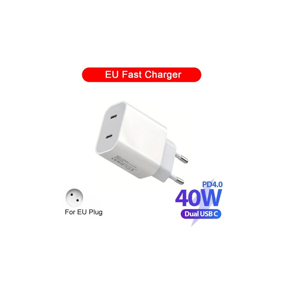 40W Dual Usb-C Pd Charger Eu Plug 962125891492