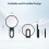 Double-sided makeup mirror 1X/30X foldable portable matte 6
