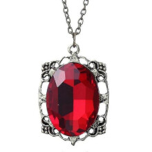 Náhrdelník Upírske denníky Náhrdelník Elena Gilbert pre ženy Filmové šperky Prívesok Katherine Klaus Forbes Modrý kameň Choker009red