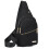 Women's sling backpack black travel bag 1