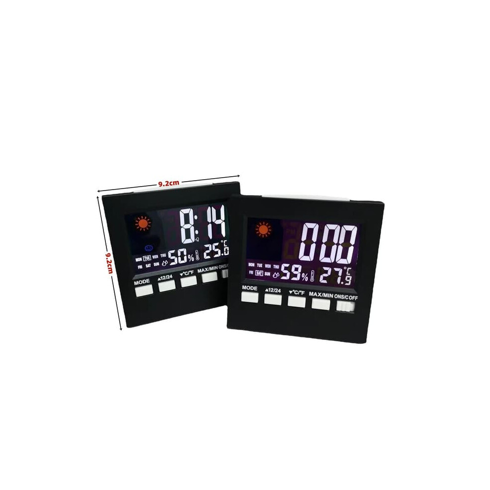 Radio-Controlled Alarm Clock Digital Travel 962125887839