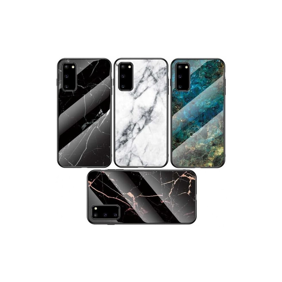 Samsung S21 Fe Marble Case With 9H Tempered Glass Back 962029359104
