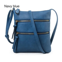 Women's crossbody bag with zipper Dark Blue