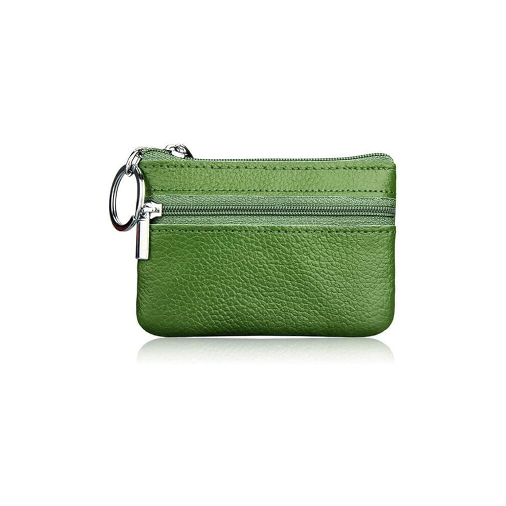 Women's Genuine Leather Mini Coin Purse With Keychain 962125888539