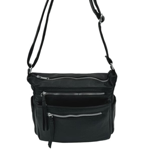 Black spacious shoulder bag