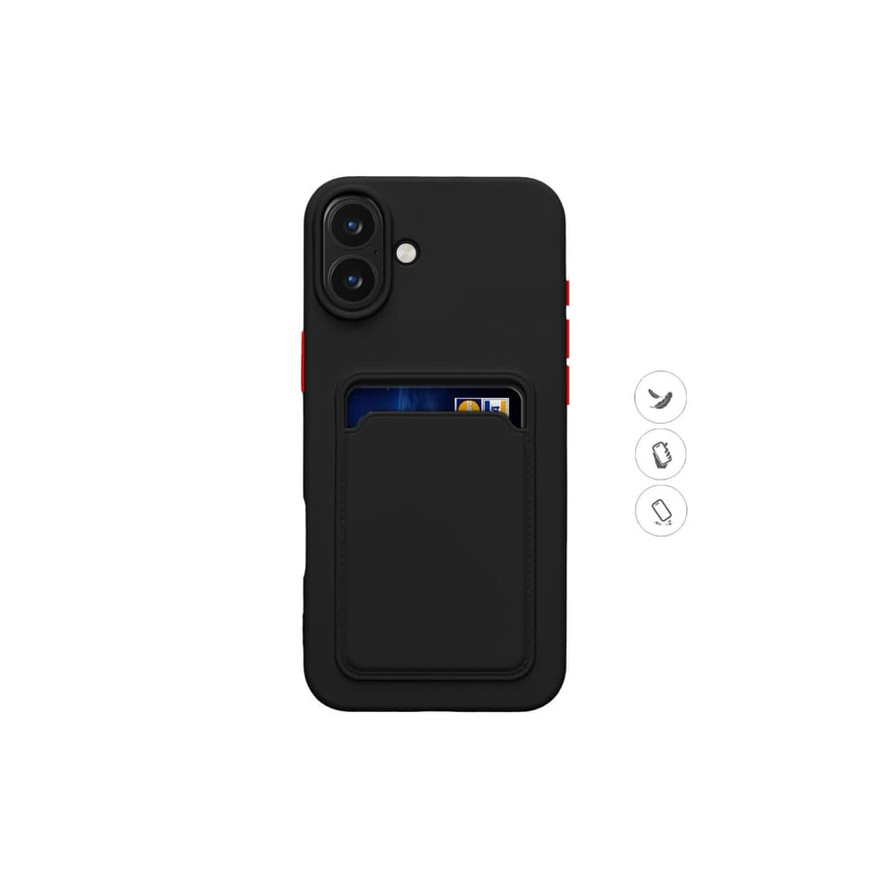 Iphone 16 Plus Case With Card Slot Black 962029358985