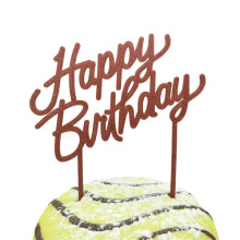 Birthday Cake Decoration Sign Red One Size