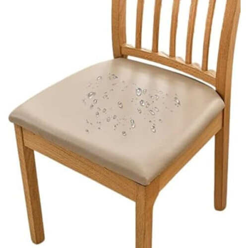 Dining Chair Covers Waterproof PU Leather 6 pcs