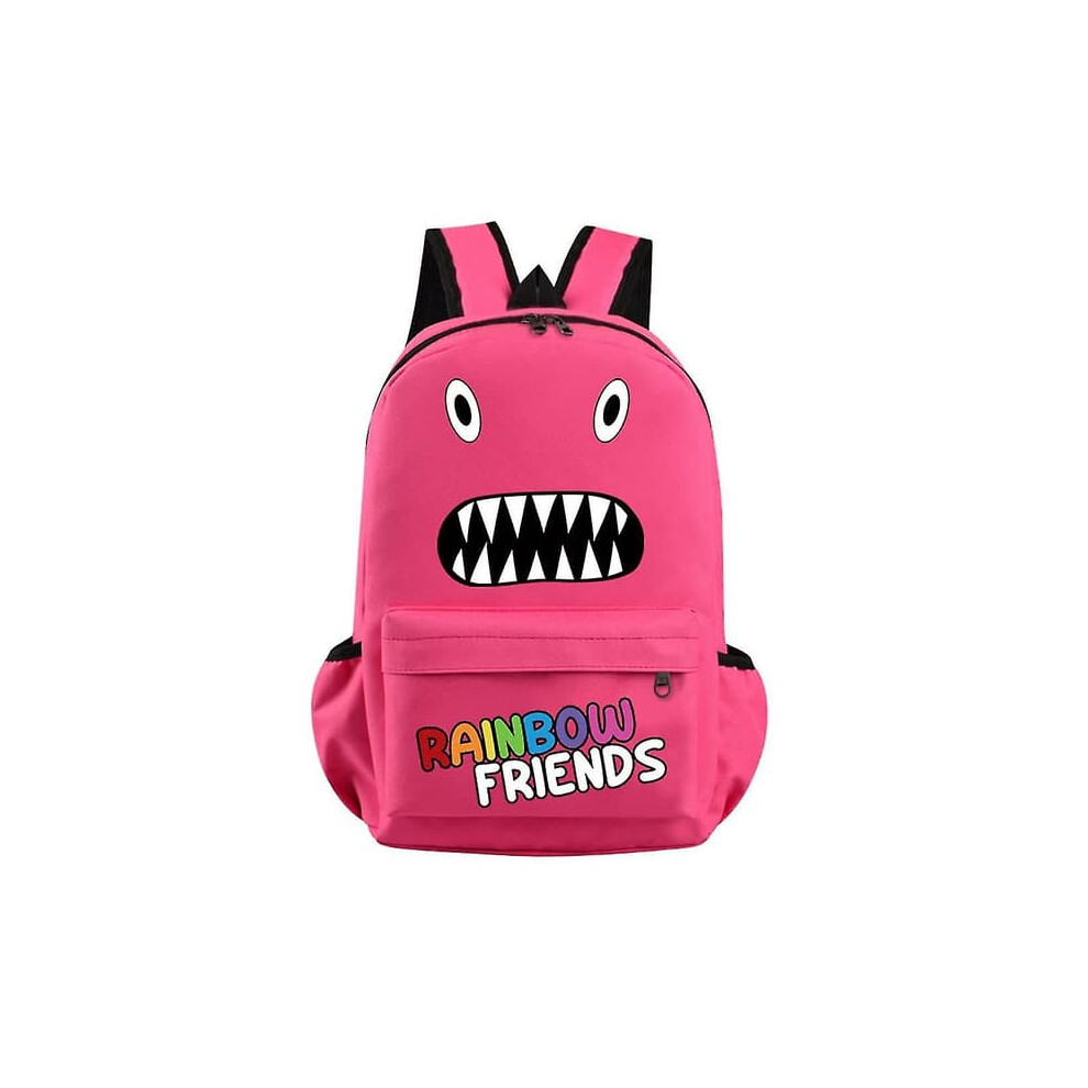 Roblox Rainbow Friends backpack for kids, rose red, large