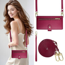Samsung S22 PU Leather Wallet Case Red