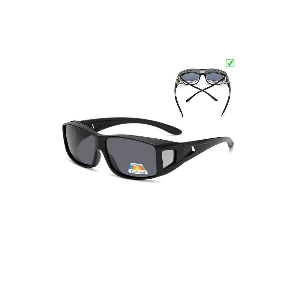Night Driving Glasses Over-Sized Anti-Glare Polarized Black 962029381808