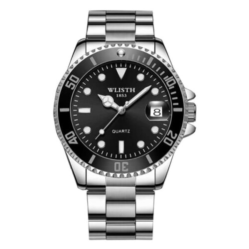 Men's Analog Wristwatch Metal Black