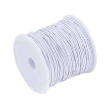 White nylon coated elastic thread 50 m 0.6 mm