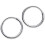 S925 Silver Hoop Earrings Round Unisex 1 Pair 1