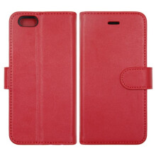 iPhone 6/6S leather wallet case with stand - red