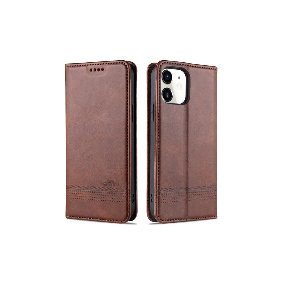 Iphone 12 Mini Wallet Case Dark Brown 962029701675